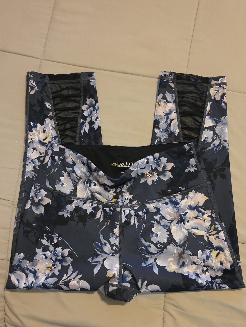 Ideology Navy Floral High-Waist Leggings